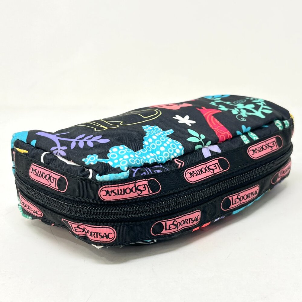 LeSportsac Animal Print Small Rectangular Cosmetic Bag Make-Up Pouch - Picture 3 of 10